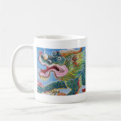 中国のライオンの守護壁画 コーヒーマグカップ (左)