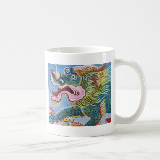 中国のライオンの守護壁画 コーヒーマグカップ (右)