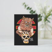 中国のライオンの守護者 – Foo Dog ポストカード (スタンド正面)