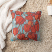 中国のランタン、フィサリス秋のフローラ絵画 クッション (ブランケット)