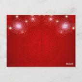 中国のランタン 花火 牛年 2021 ポストカード (裏面)