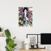 中国のレディエレガントバイザフラワーオールド上海 ポスター (ホームオフィス)