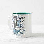中国のレトロのLillyのファンタジーのマグ ツートーンマグカップ (正面左)