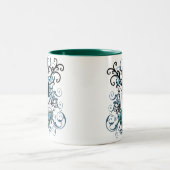 中国のレトロのLillyのファンタジーのマグ ツートーンマグカップ (中央)