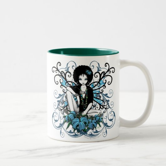 中国のレトロのLillyのファンタジーのマグ ツートーンマグカップ (右)