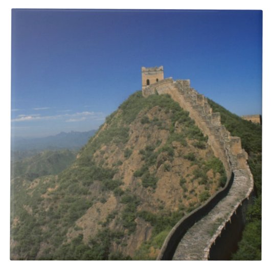 中国の万里の長城の風景 タイル (正面)