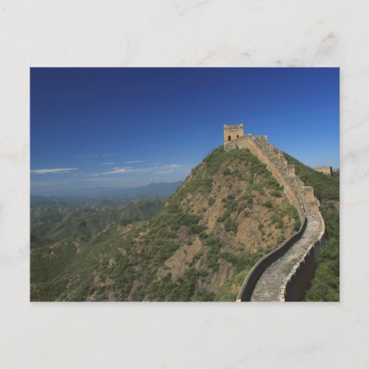 中国の万里の長城の風景 ポストカード (正面)