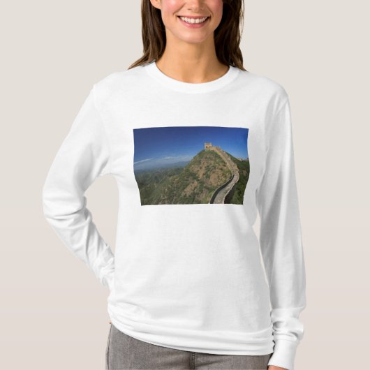 中国の万里の長城の風景 Tシャツ (正面)