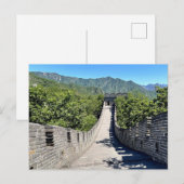 中国の万里の長城を歩く — 景色の良い道のポスト ポストカード (正面/裏面)