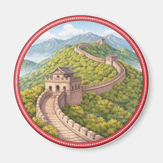 中国の万里の長城 マグネット (正面)