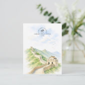 中国の万里の長城 | 建築の風景 旅行 ポストカード (スタンド正面)