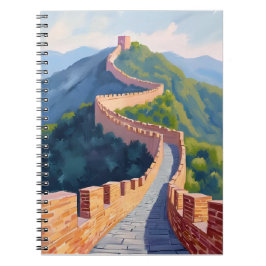中国の万里の長城 水彩画 ノートブック