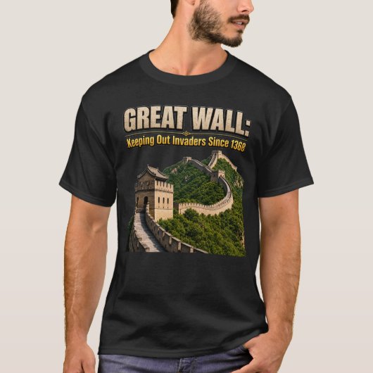中国の万里の長城 136年より侵入者を阻止 Tシャツ (正面)