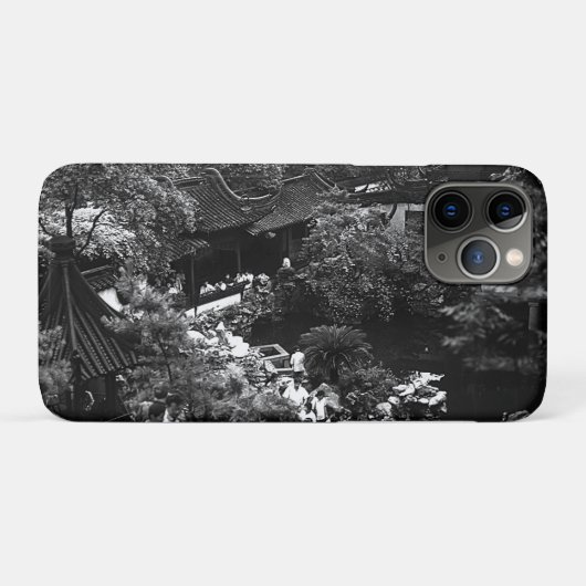 中国の上海、豫園の観光客 ヴィンテージ Case-Mate iPhoneケース (裏面(横))