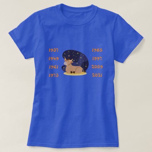 中国の丑年 Tシャツ (デザイン正面)