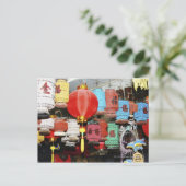 中国の中国のなランタン ポストカード (スタンド正面)