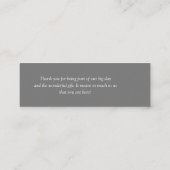 中国の二喜字の結婚タグ（76x25mm） スキニー名刺 (裏面)