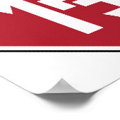 中国の交通ストップHanzi通り符号停 ポスター (角)