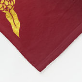 中国の伝統的なドラゴンと古い漢字のデザインのフリースケット フリースブランケット (角)