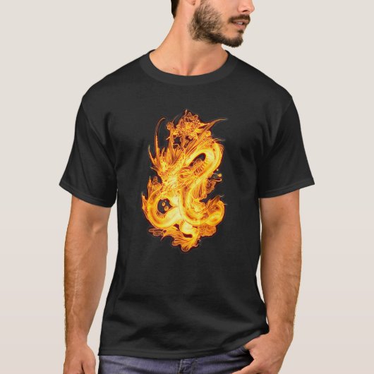 中国の伝統的なドラゴンのシンボル、力と強さ Tシャツ (正面)