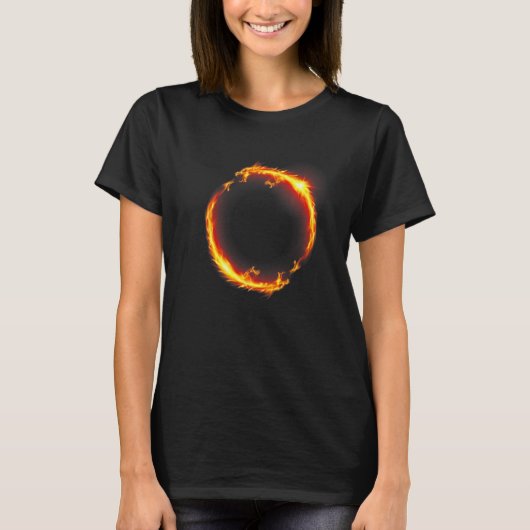 中国の伝統的なドラゴンのシンボル 力と強さ Tシャツ (正面)
