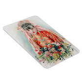 中国の伝統的な赤いウェディングドレスの花嫁 上海の月暦 マグネット (右側)