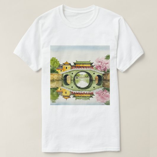 中国の伝統的な風景 Tシャツ (デザイン正面)