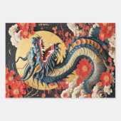 中国の伝統的な龍  ラッピングペーパーシート (正面2)