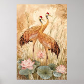 中国の伝統的な「花鳥画」スタイルの絵画 ポスター (正面)