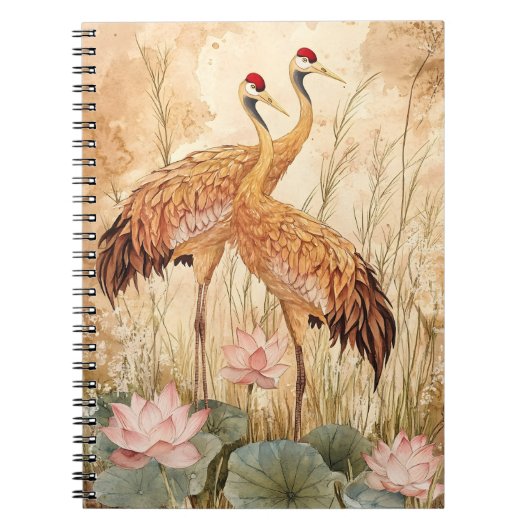 中国の伝統的な「花鳥画」様式の絵画 ノートブック (正面)