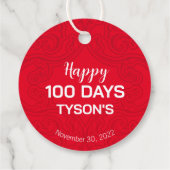 中国の伝統的ベビー100日百日ギフトラベル フェイバータグ (裏面)