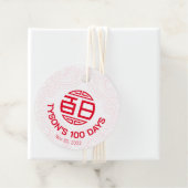 中国の伝統的ベビー100日百日ギフトラベル フェイバータグ (インサイチュ)