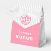 中国の伝統的ベビー100日百日 (ピンク) フェイバーボックス (正面サイド)