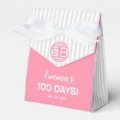 中国の伝統的ベビー100日百日 （ピンク） フェイバーボックス (正面サイド)