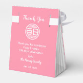 中国の伝統的ベビー100日百日 （ピンク） フェイバーボックス (裏面サイド)