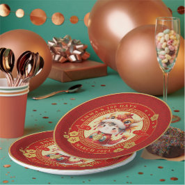 中国の伝統的ベビー100日百日 ペーパープレート