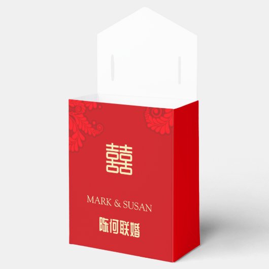 中国の伝統的結婚お願い箱 フェイバーボックス (オープン)