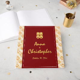 中国の伝統的結婚吉なペラナカン ゲストブック