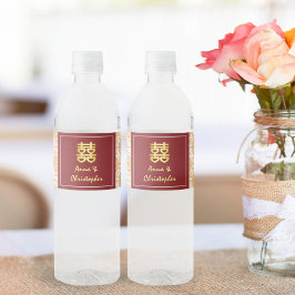 中国の伝統的結婚吉なペラナカン ペットボトルラベル