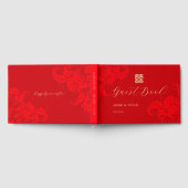 中国の伝統的結婚Guest Book(RED) ゲストブック (全面)