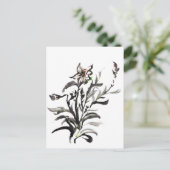 中国の伝統的絵画の花 ポストカード (スタンド正面)