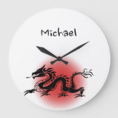 中国の伝統的龍名 ラージ壁時計 (正面)