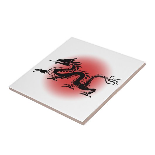 中国の伝統的龍 タイル (側面)