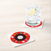 中国の占星術 スクエアペーパーコースター (インサイチュ)