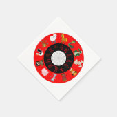 中国の占星術 スタンダードカクテルナプキン (角)