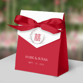 中国の双喜の結婚式感謝状 フェイバーボックス