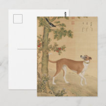 中国の古代グレイハウンドと鳥の芸術