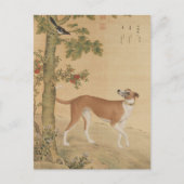 中国の古代グレイハウンドと鳥の芸術 ポストカード (正面)