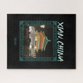 中国の古代シーアンベルタワー ジグソーパズル (横)