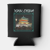 中国の古代シーアンベルタワー 缶クーラー (正面)
